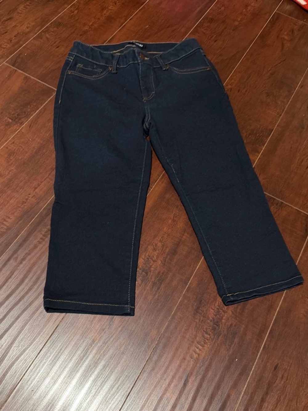 d. jeans Dark Blue Ankle Crop Stretch Jeans